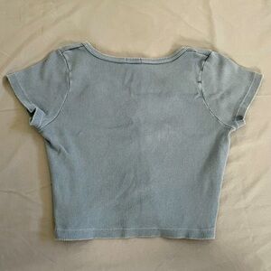small blue brandy melville crop top